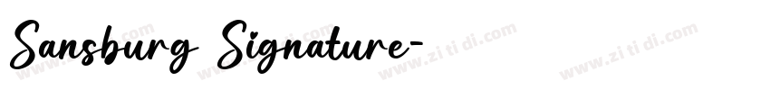 Sansburg Signature字体转换